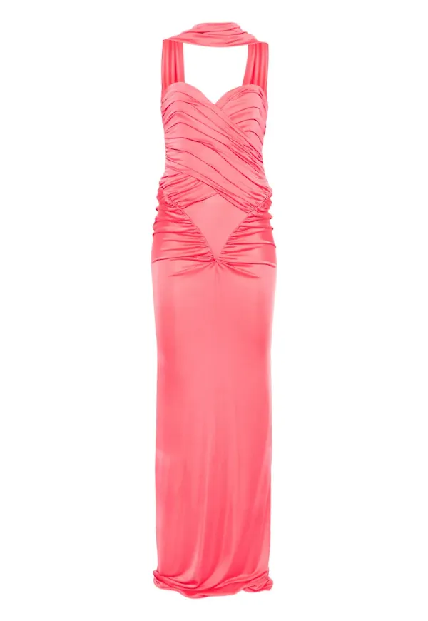 The New Arrivals Ilkyaz Ozel baraxlad klänning - Rosa – Farfetch