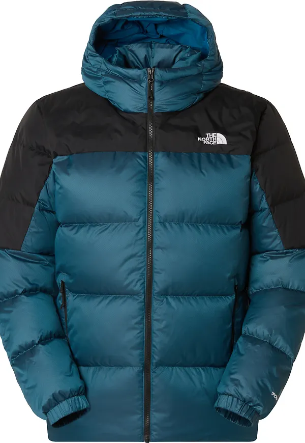 The North Face Men's Diablo Down 2.0 Hooded Jacket Dusk Blue Black Heather/TNF Black
