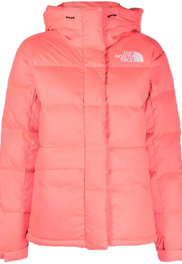The North Face vadderad parkas med broderad logotyp - Rosa