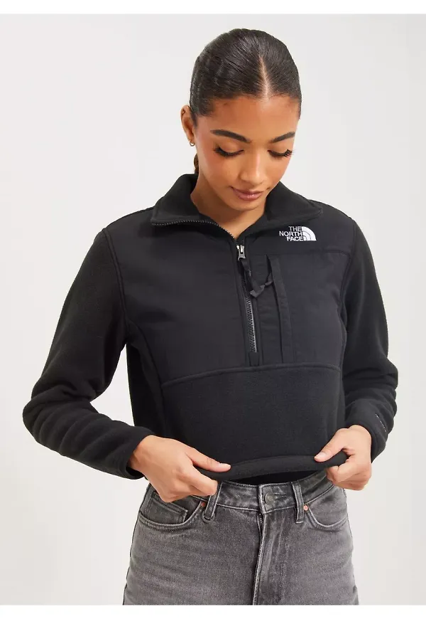 The North Face Women's Denali Crop Fleecetröjor Black