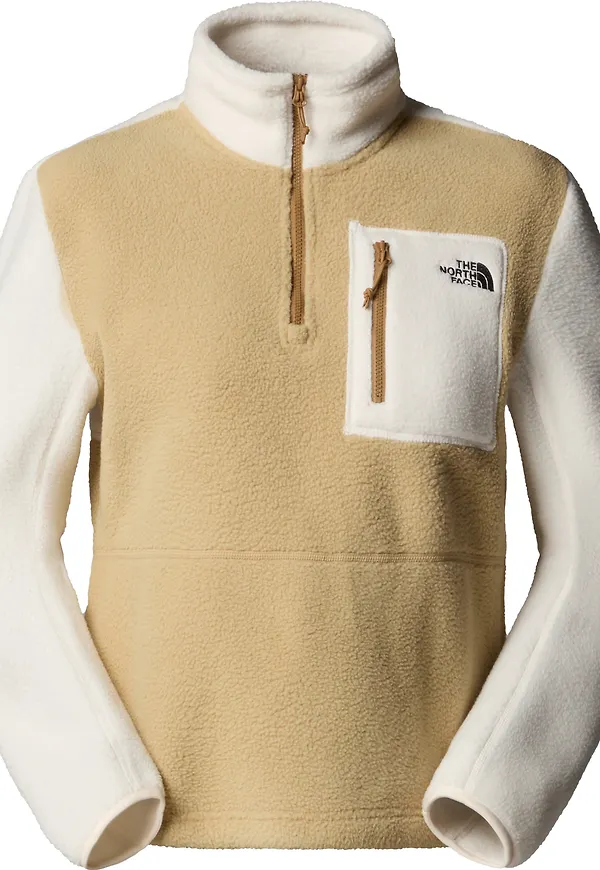 The North Face Women's Yumiori 1/4 Zip Khaki Stone/White Dune