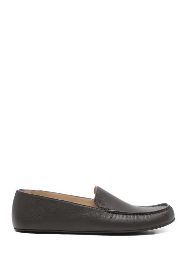 The Row Leo loafers - Brun