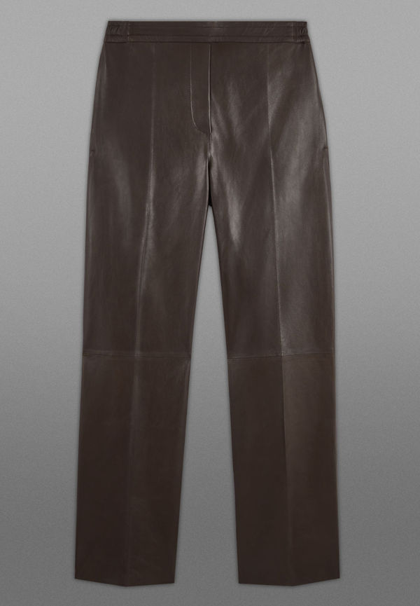THE STRAIGHT-LEG LEATHER TROUSERS