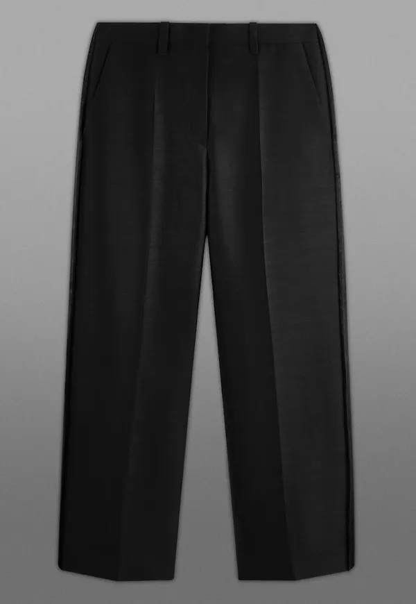 THE WIDE-LEG TUXEDO TROUSERS