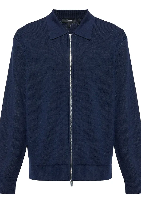 Theory cardigan med dragkedja - Blå