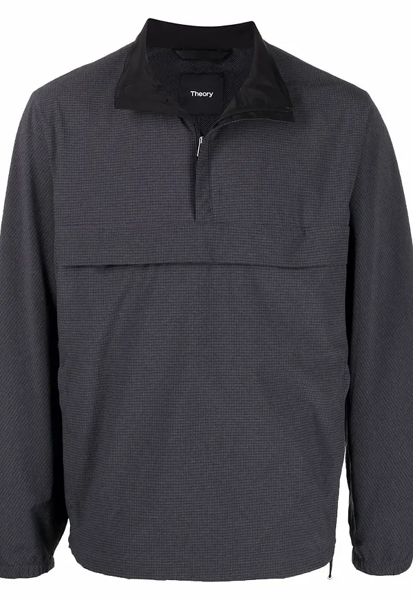 Theory lättviktsjacka i pullover-modell - Grå