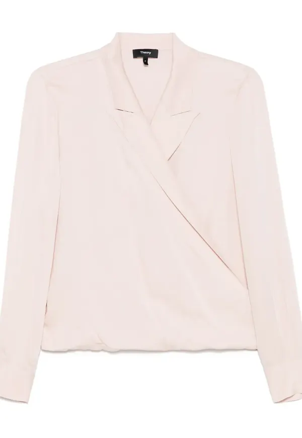 Theory omlottblus med spetsiga slag - Rosa