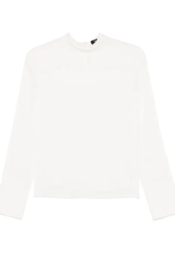 Theory sidenblus med sjaldetalj - Neutral