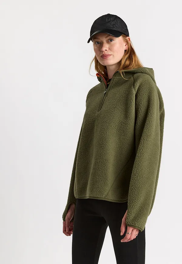 THERMOLITE® hoodie med halvlång dragkedja