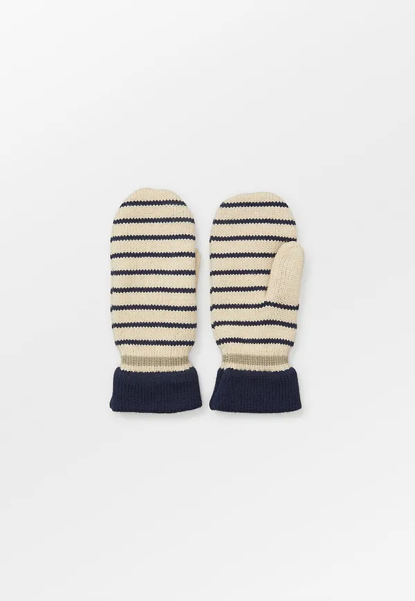 Thin Striped Emerald Mittens