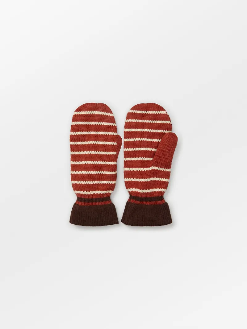 Thin Striped Emerald Mittens