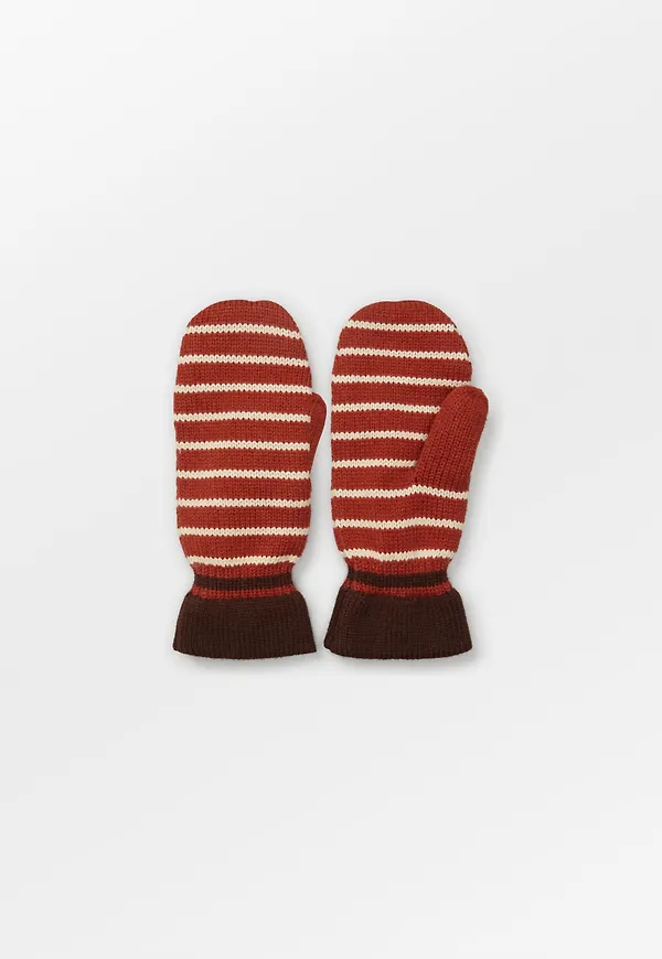 Thin Striped Emerald Mittens
