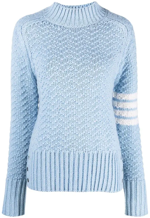 Thom Browne 4-Bar randig pullover - Blå