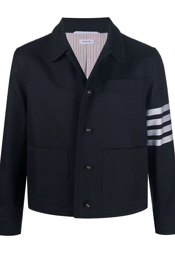 Thom Browne 4-Bar skjortjacka - Blå