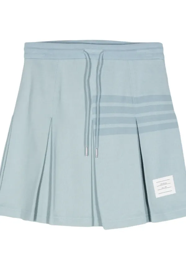 Thom Browne 4-Bar plisserad kjol - Blå