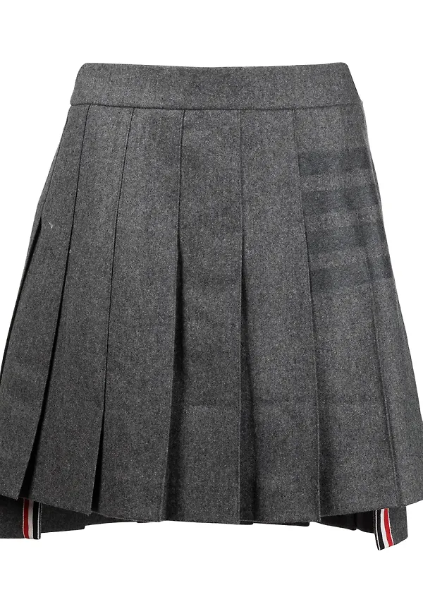 Thom Browne 4-Bar plisserad kjol - Grå