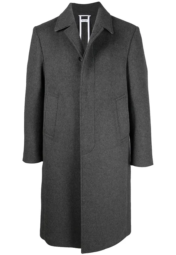 Thom Browne enkelknäppt kappa - Grå