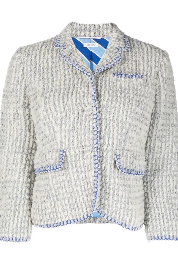 Thom Browne enkelknäppt tweedkavaj - Grå