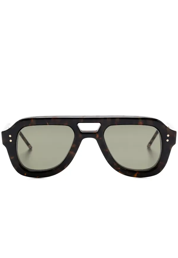 Thom Browne Eyewear pilotsolglasögon - Brun