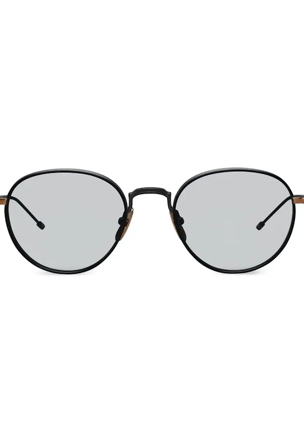 Thom Browne Eyewear tonade runda solglasögon - Svart