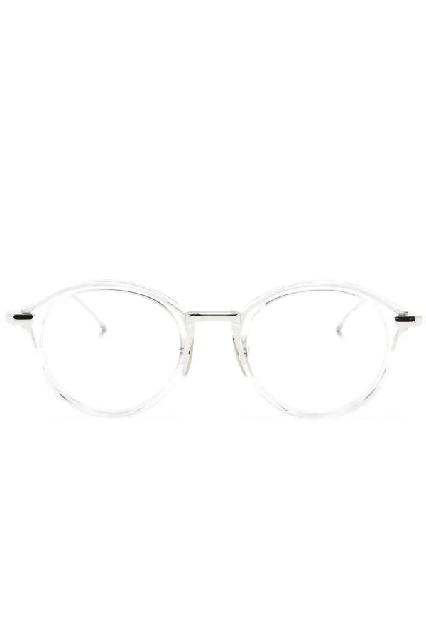 Thom Browne Eyewear transparenta runda glasögon - Vit