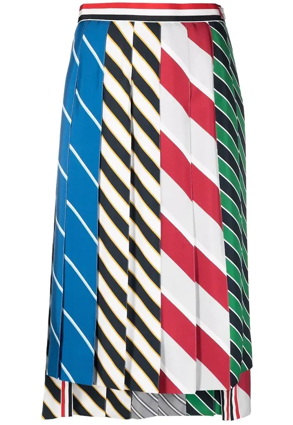 Thom Browne Fun-Mix plisserad kjol - Neutral