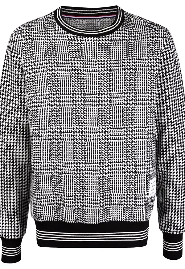 Thom Browne hundtandsmönstrad tröja - Svart