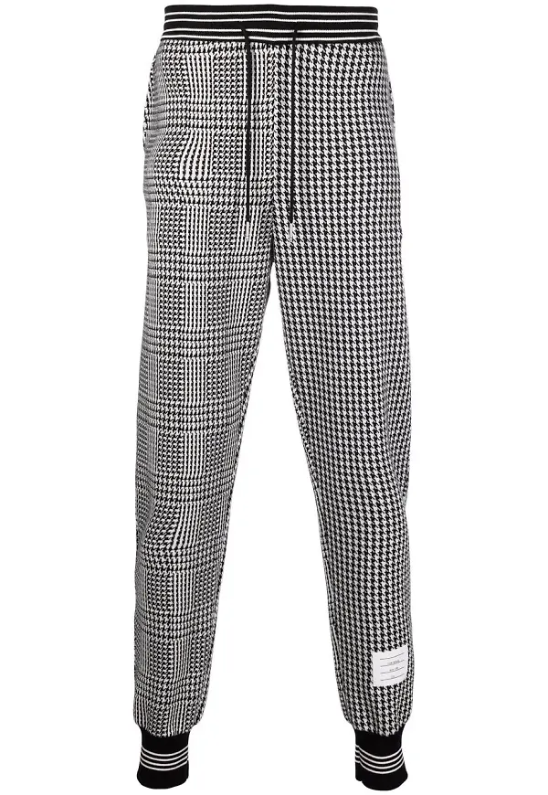 Thom Browne hundtandsmönstrade sweatpants - Svart