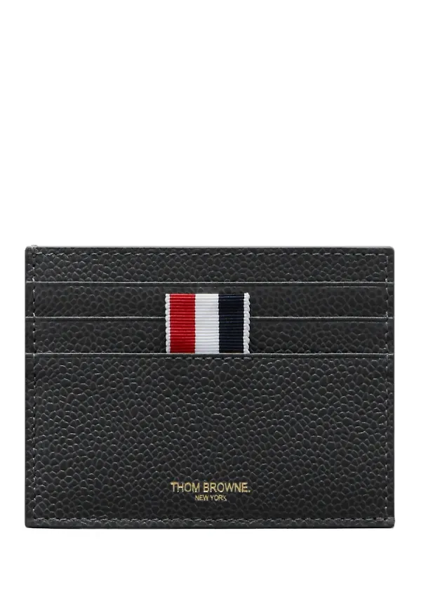 Thom Browne korthållare med sedelfack - Grå