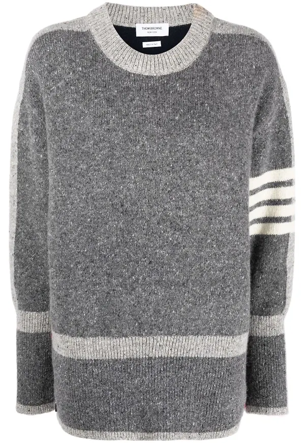 Thom Browne oversize-tröja i mohair - Grå