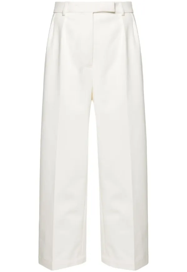 Thom Browne plisserade trekvartsbyxor - Vit