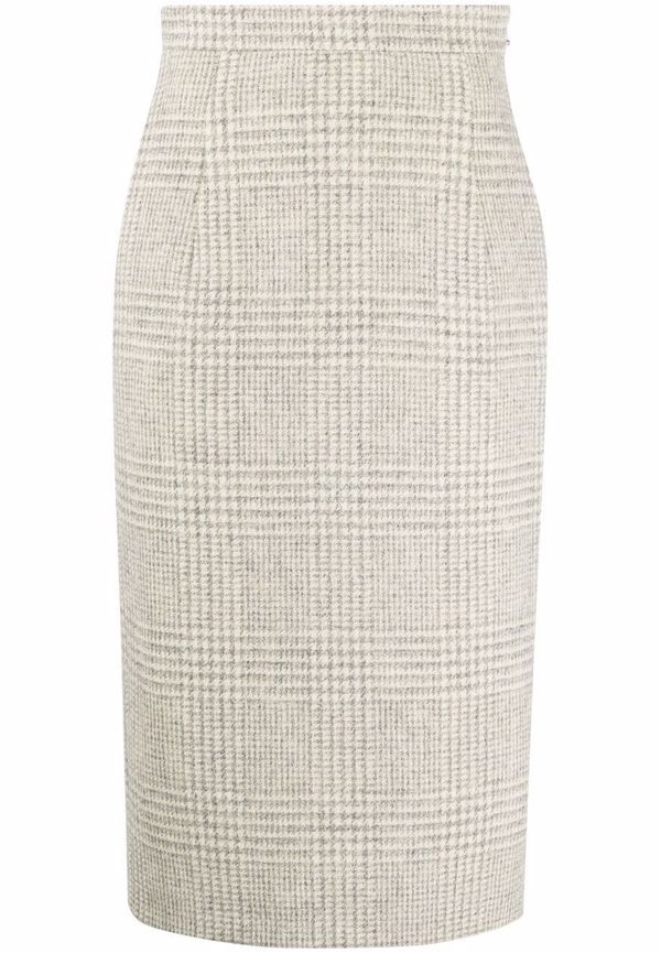 Thom Browne Prince of Wales-rutig pennkjol - Grå