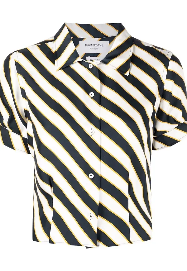 Thom Browne randig blus - Neutral
