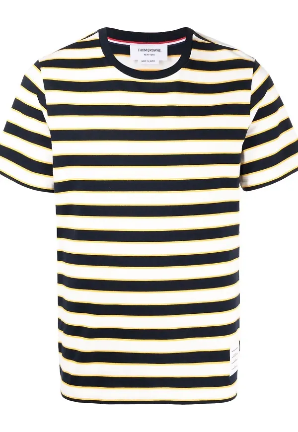 Thom Browne randig t-shirt - Blå