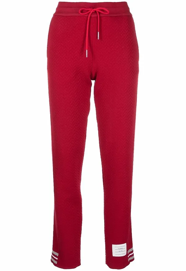Thom Browne randiga trackpants - Röd