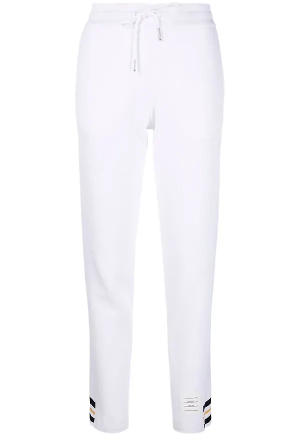 Thom Browne randiga trackpants - Vit