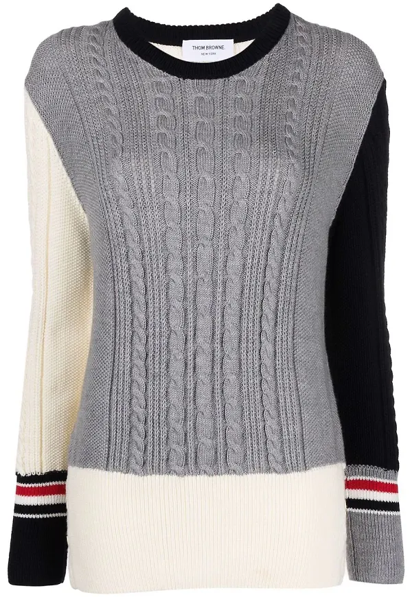 Thom Browne tröja med lappdesign - Grå