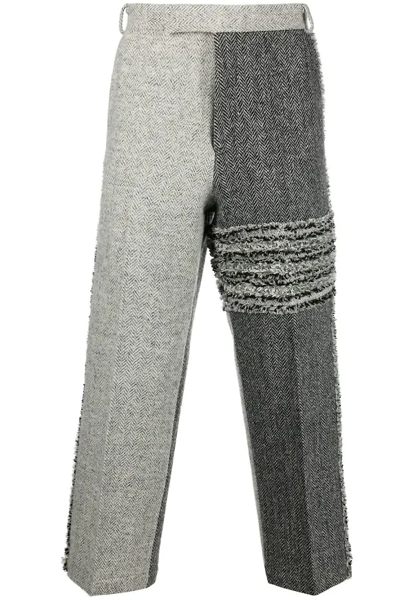 Thom Browne Unconstructed fiskbensmönstrade chinos - Grå