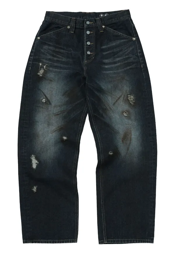 THUG CLUB Burn Down jeans - Blå