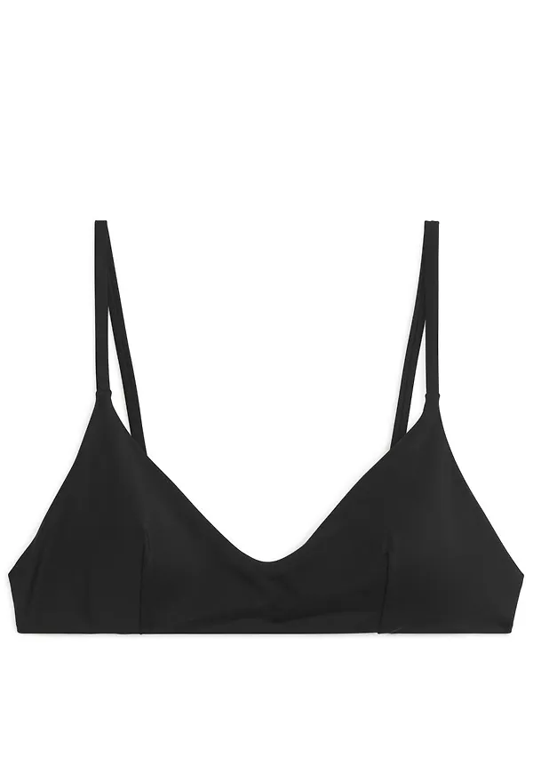 Tie-Back Bikini Top - Black