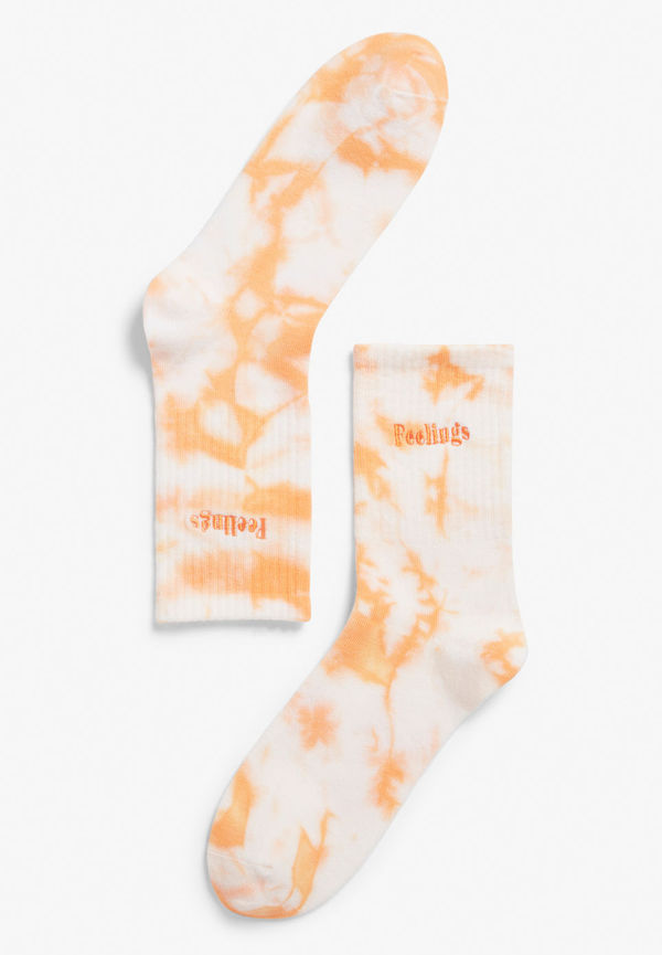 Tie-dye socks - Orange