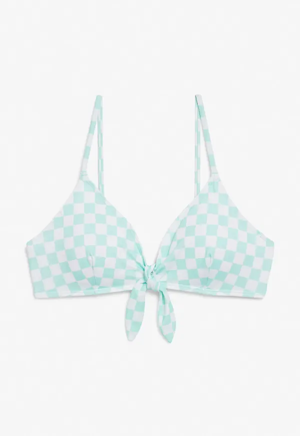 Tie-front bikini top - Green