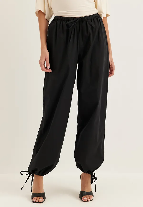 Tie Detail Cotton Trousers