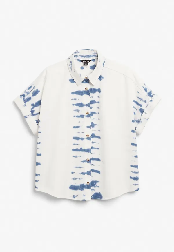 Tie dye denim shirt - Blue