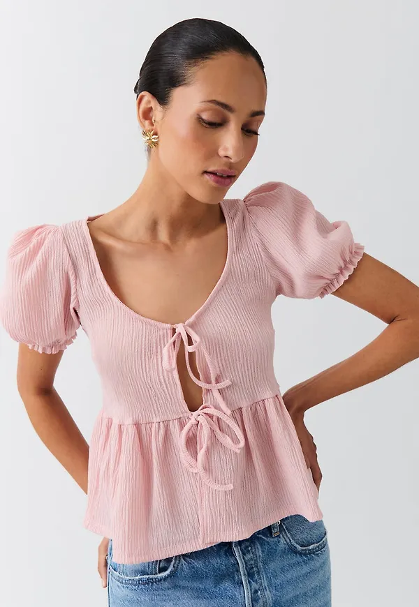 Tie front top