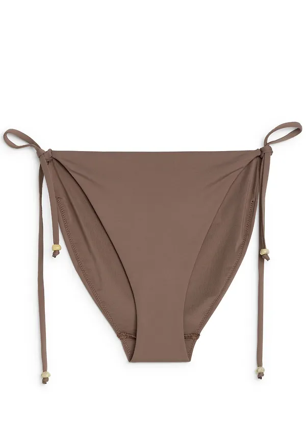Tie-Side Bikini Bottom - Brown