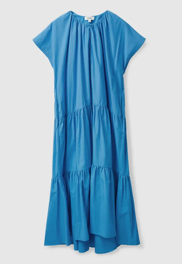 TIERED A-LINE MAXI DRESS
