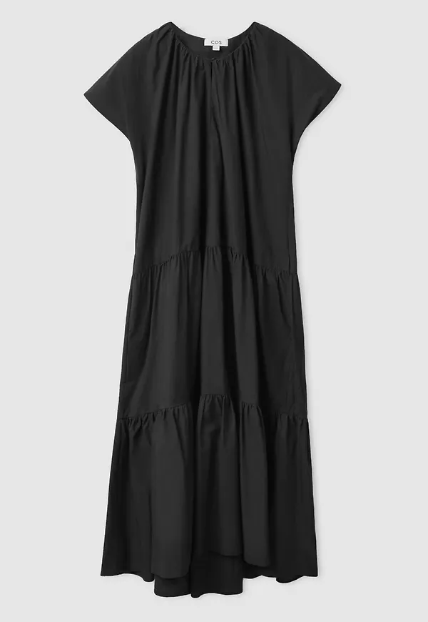 TIERED A-LINE MAXI DRESS