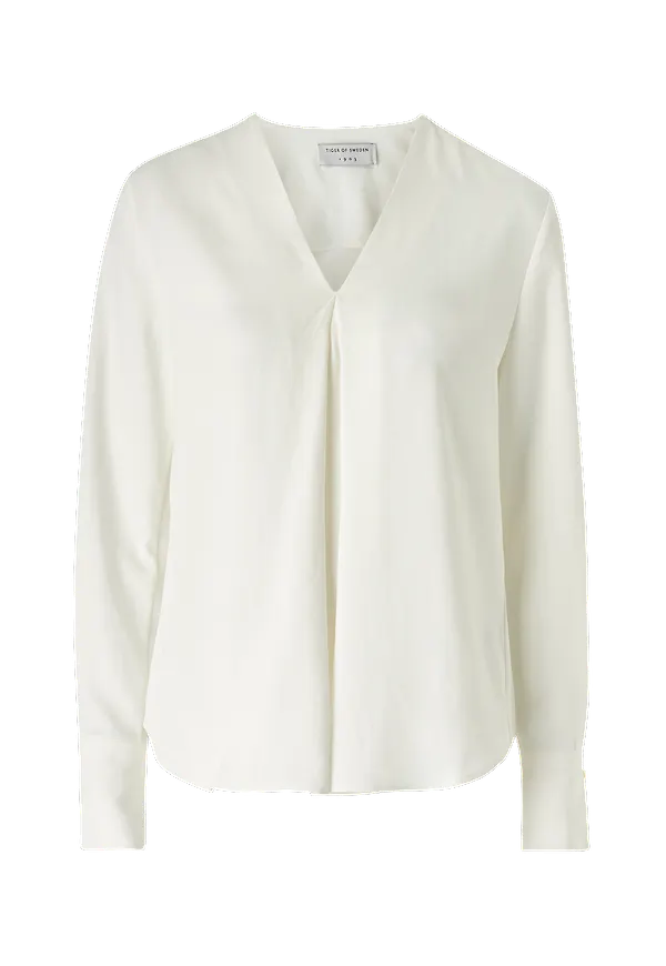 Tiger of Sweden - Blus Kasia Shirt - Vit