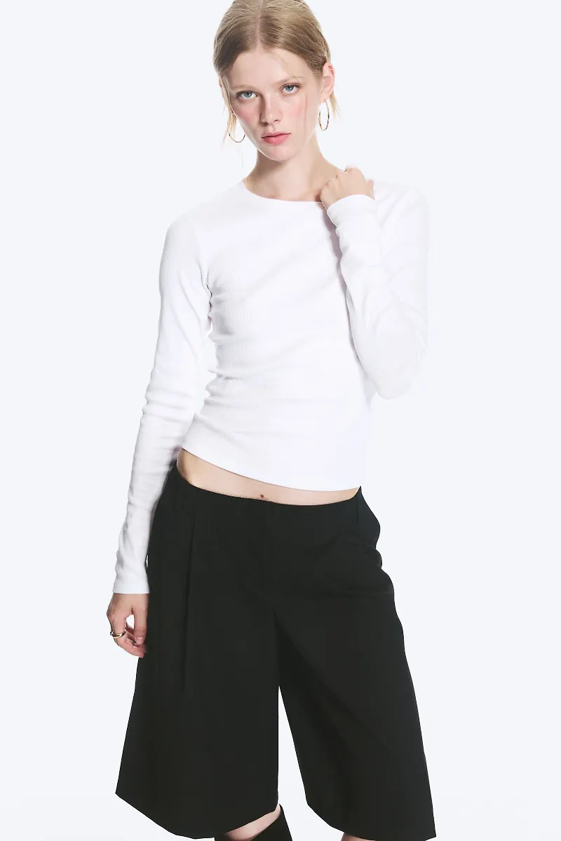 Tight Ribbed Long-sleeve